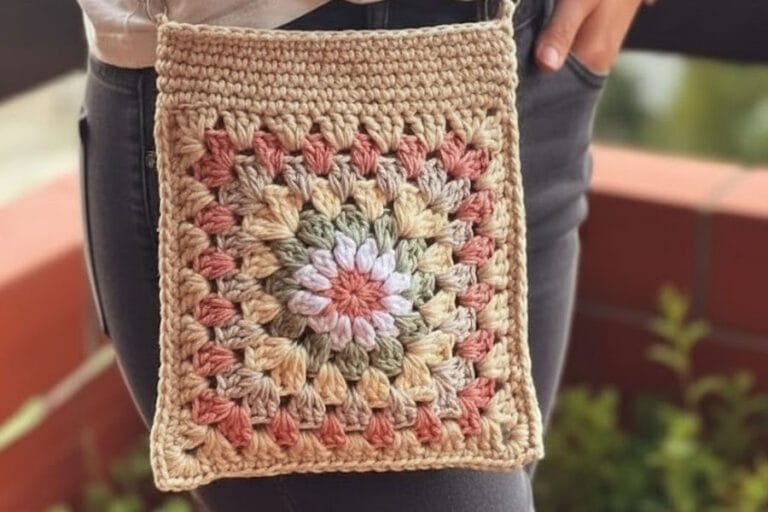 Bolsito crochet granny square